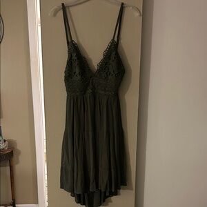 Elegant Green Lace Dress